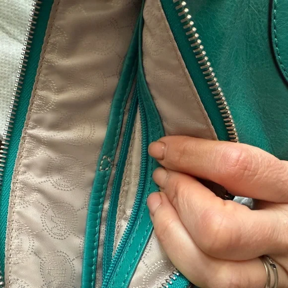 Michael Kors Turquoise Leather Clutch - Picture 2 of 2
